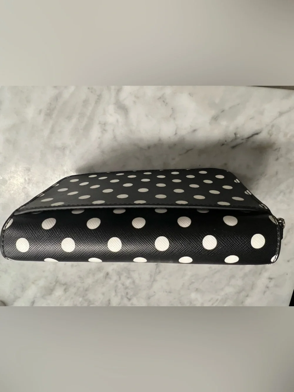 KATE SPADE Cheers
Crossbody Bag!Black & White PolkaDot Leather Purse w/GIFTBox! - Picture 8 of 10